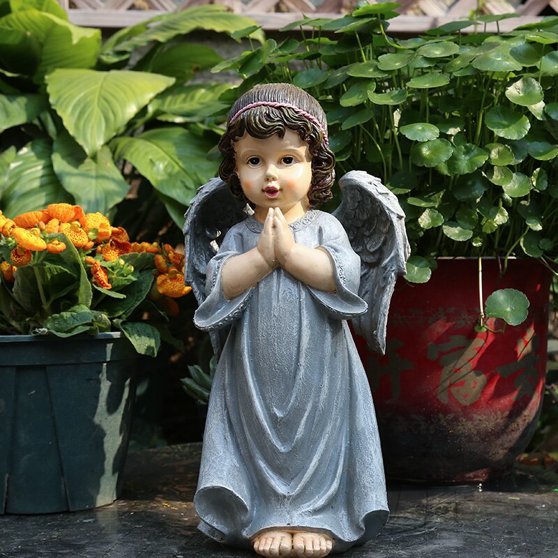 Yard Garden Garden Decoration Resin Figure American Little Angel Decoration