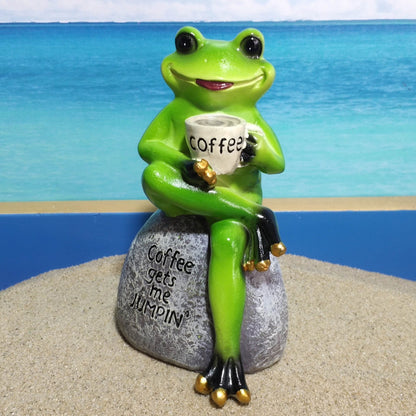 Frog Statue Figurine Garden