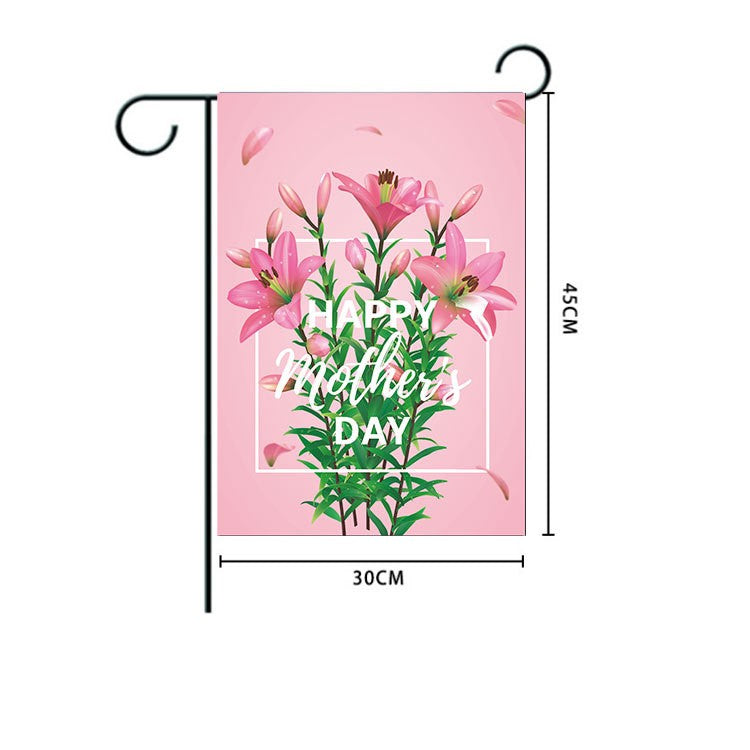 Mother's Day Garden Flag Holiday Party Decoration Garden Sign Ornaments