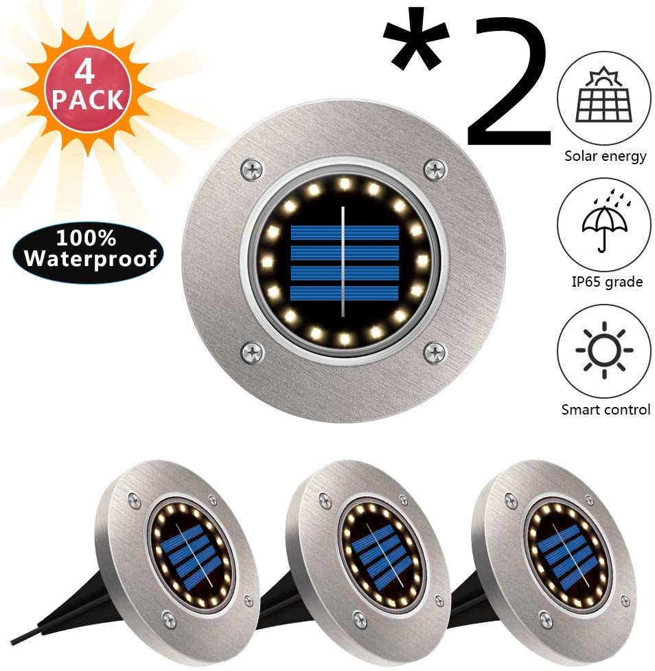 8LED Waterproof Solar Powered Garden Lights