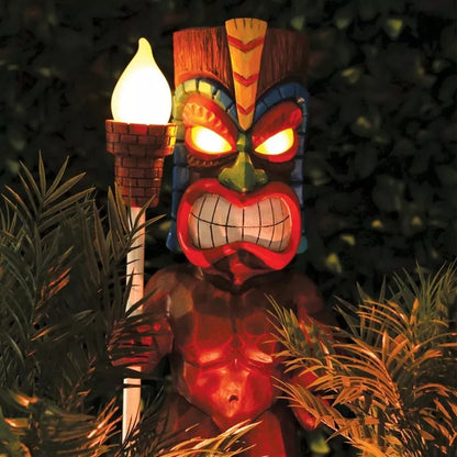 Angry Totem Garden Garden Decoration Outdoor Smiley Totem Solar Resin Decoration